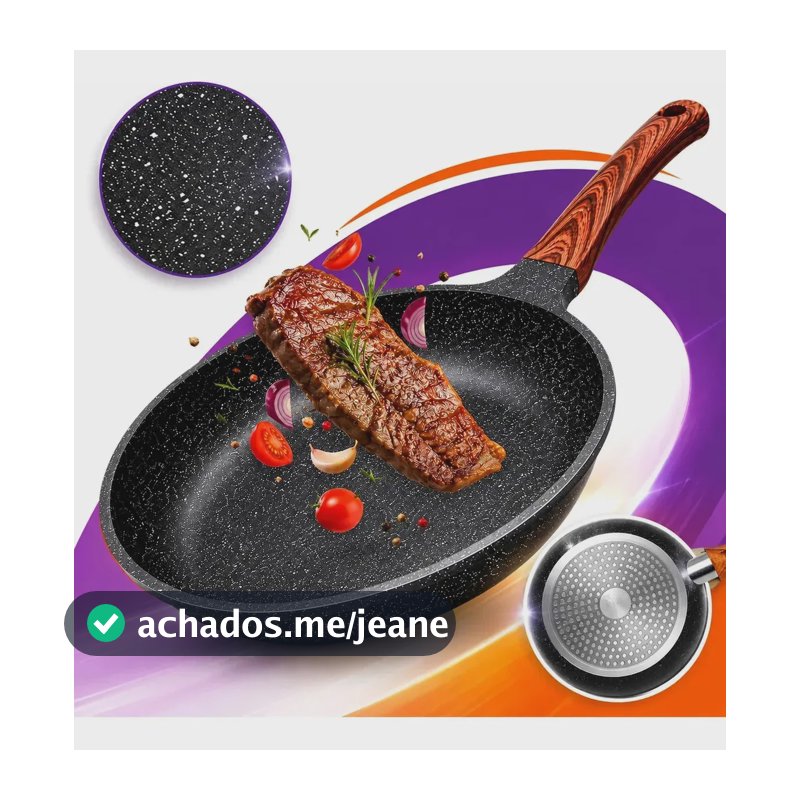 Frigideira Cerâmica Pura 20cm Grande Antiaderente Não Gruda