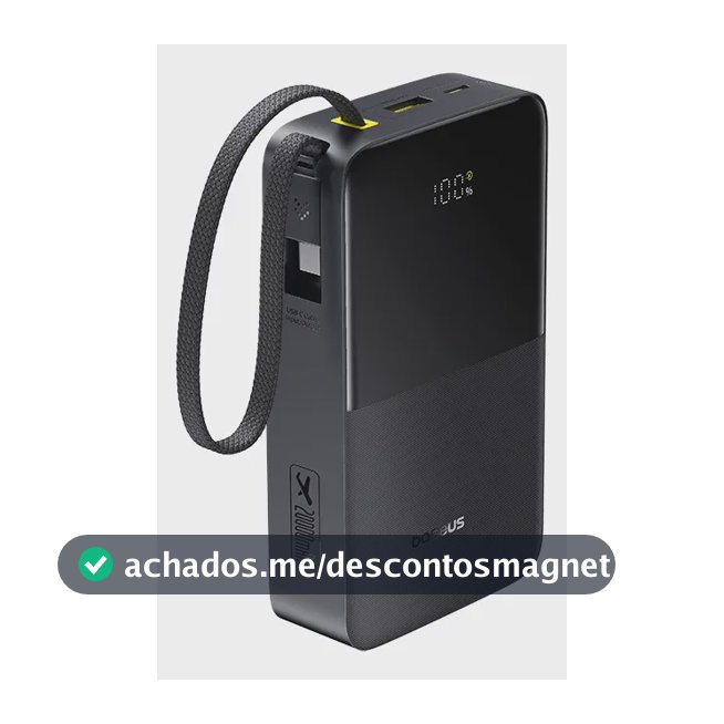 Power Bank Baseus Turbo Bipow2 Pro 20000mah 22.5w Cor Preto