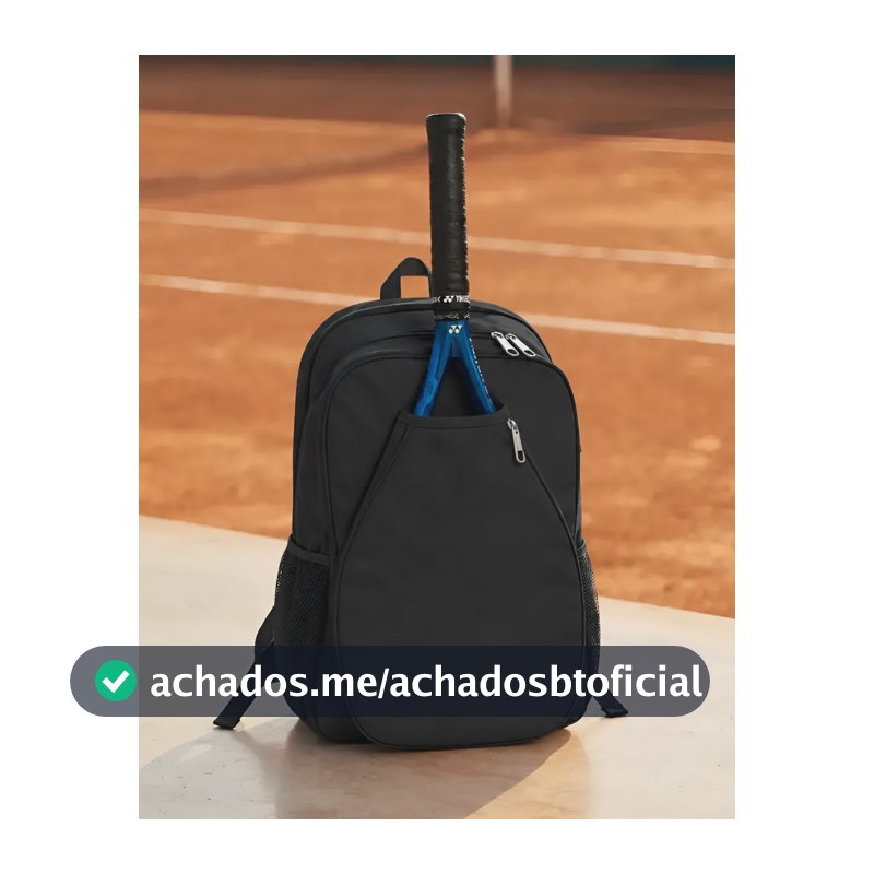 Raqueteira Bolsa Tênis Beach Badminton Padel Porta Raquete Preto