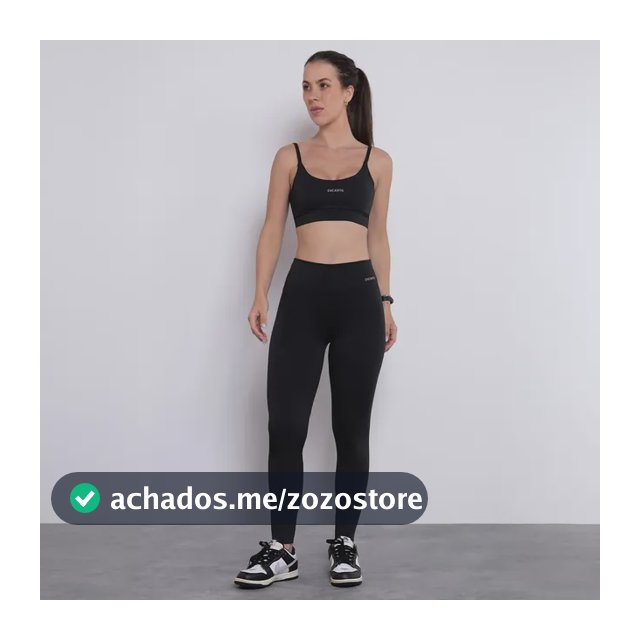 Conjunto Fitness Feminino Encanto Top E Legging Cintura Alta