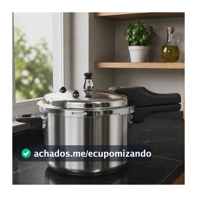 Panela Pressão 4,2l Indução Cerâmica 4 Válvulas Segurança Inox