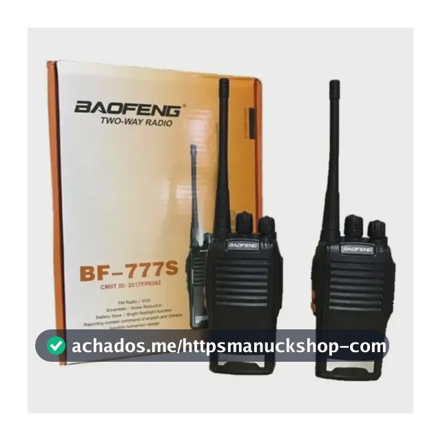Radio Comunicador Baofeng Bf-777s 16 Canais 5w 6km Uhf/vhf/fm Walkie Talkie
