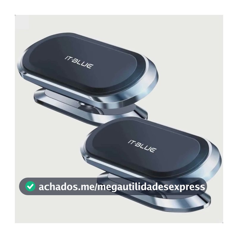 Kit 2 Suportes Magnéticos Para Celular Automotivo 360°
