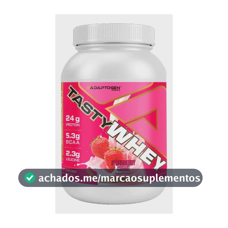 Tasty Whey 3w Gourmet 900g Morango Cream - Adaptogen Science
