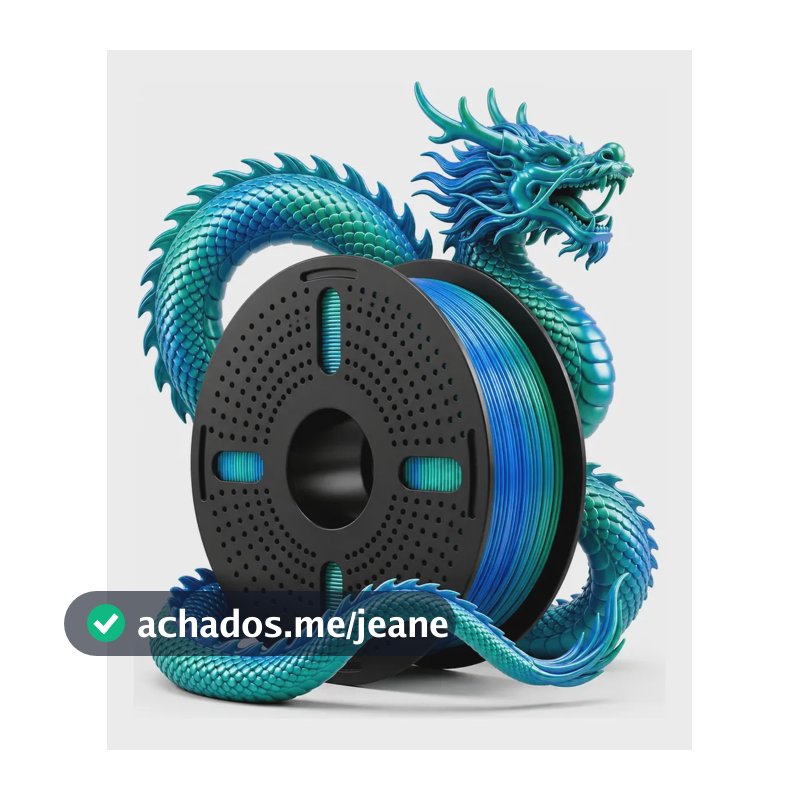 Filamento Impressora 3d Pla Silk Duo Color 1.75 Print Pulse Azul/verde