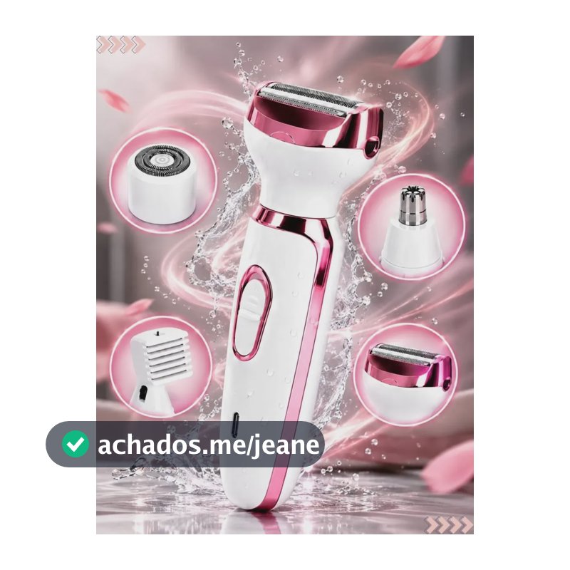 Depilador Eletrico Feminino Removedor Pelos Intimos 4 Em 1 Branco 12v