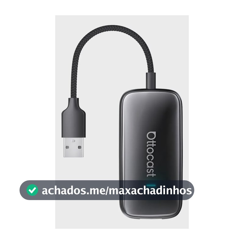 Ottocast Adaptador Sem Fio Carplay/android Auto 4gb 32gb