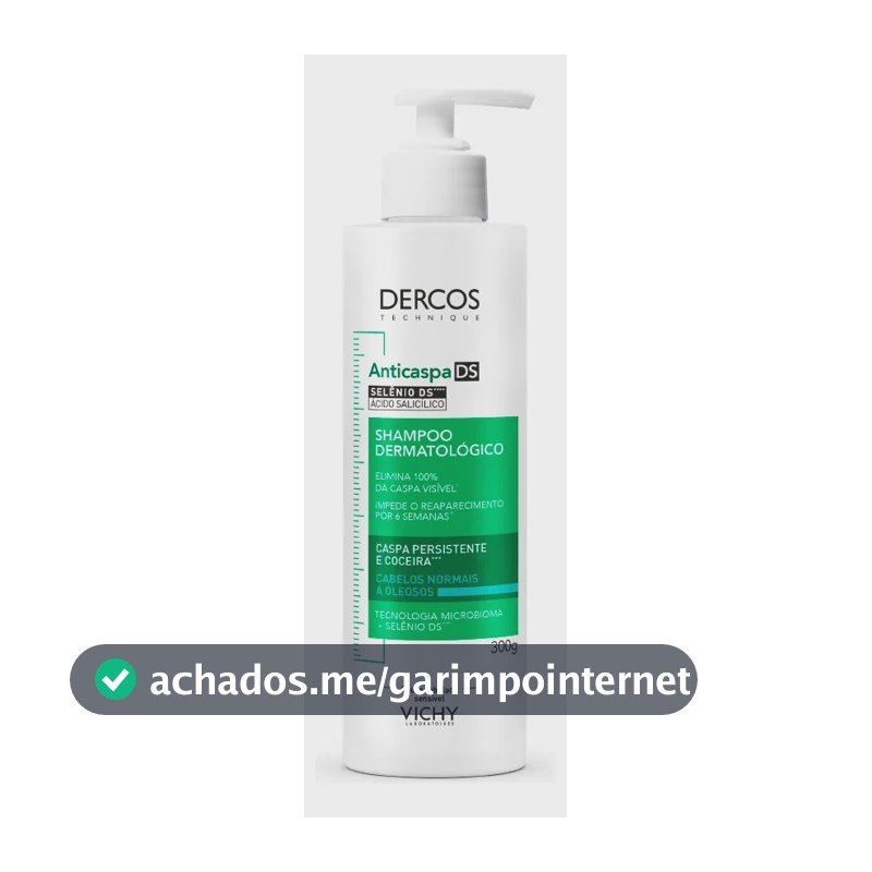 Shampoo Anticaspa Cabelos Normais a Oleosos, Dercos DS Vichy, 300g