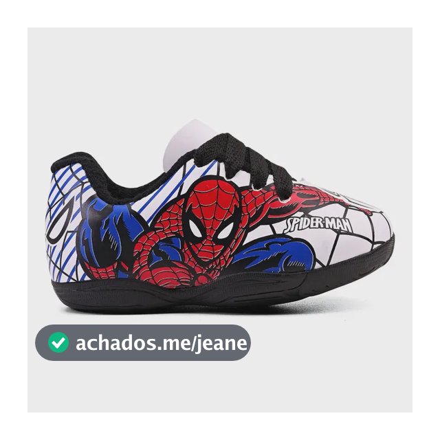 Chuteira Homem-aranha Meninos Tênis Lisa Branco Preto