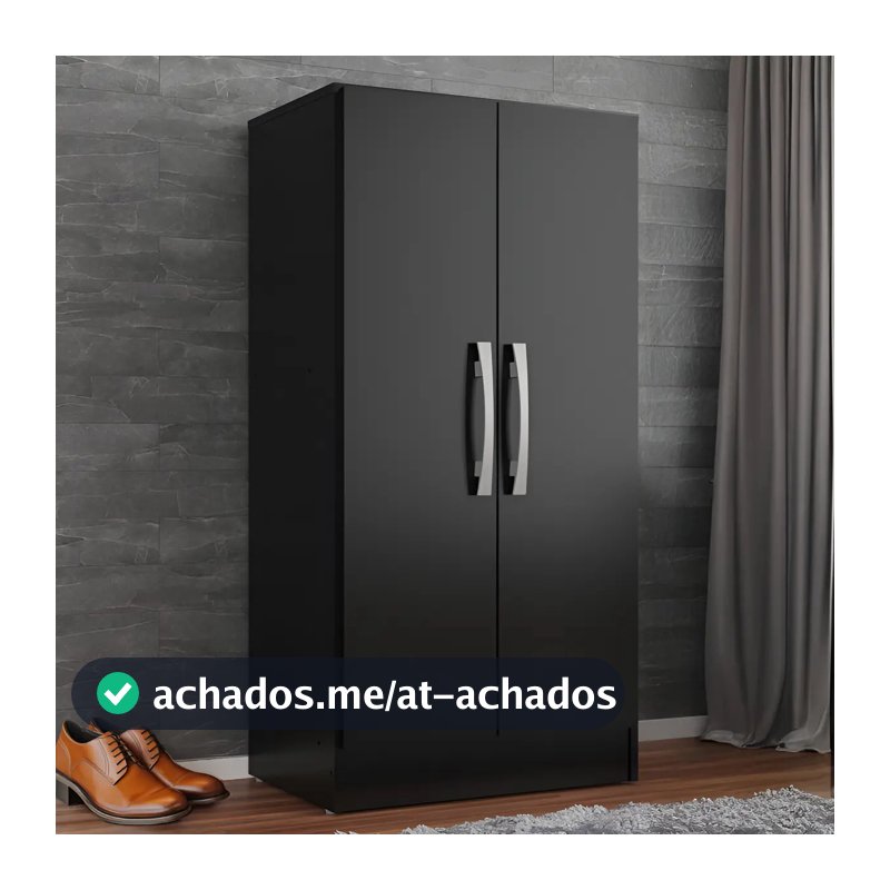 Armário Direto Sim Mu200 Preto 94cm X 46cm X 31,5cm 2 Portas