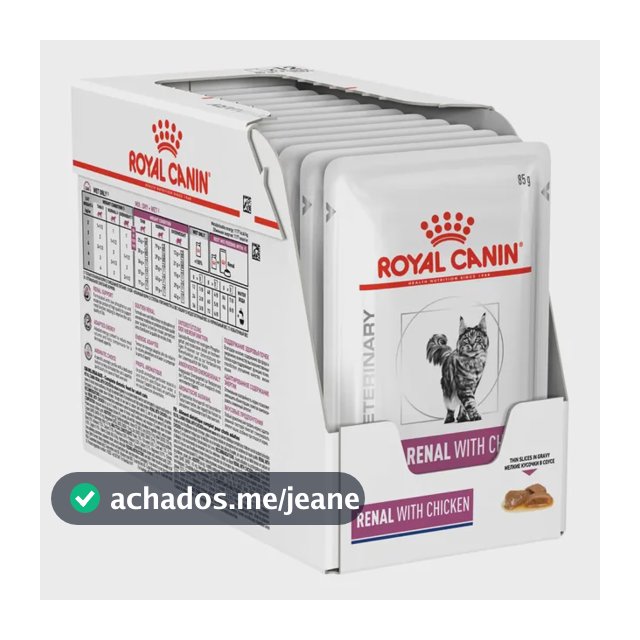 Royal Canin Sachê Para Gatos Renal Frango 85g Caixa C/ 12un