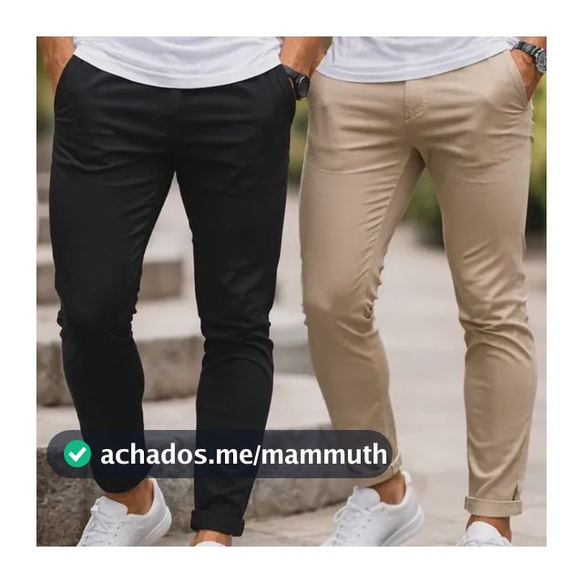 Kit 3 Calças Sarja Masculina Slim Fit Esporte Fino Algodão