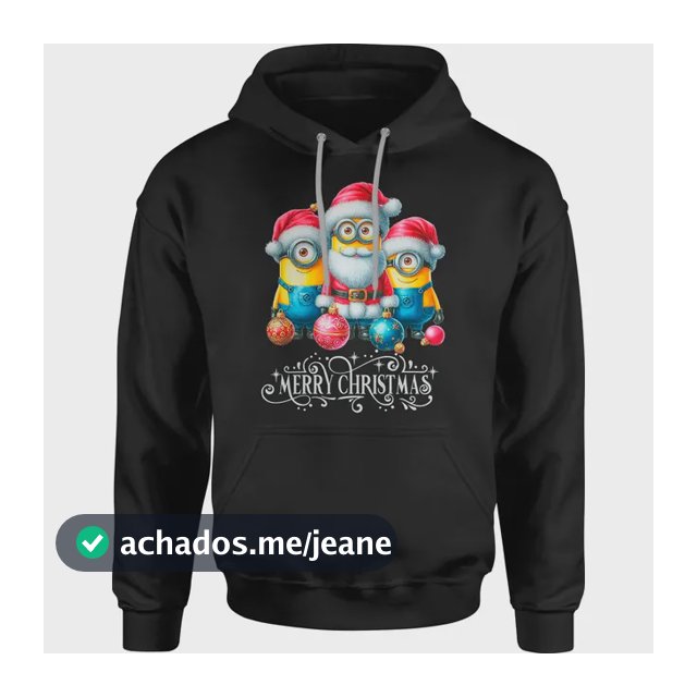 Blusa Moletom Agasalho Adulto Minions Natal Desenho Cartoon