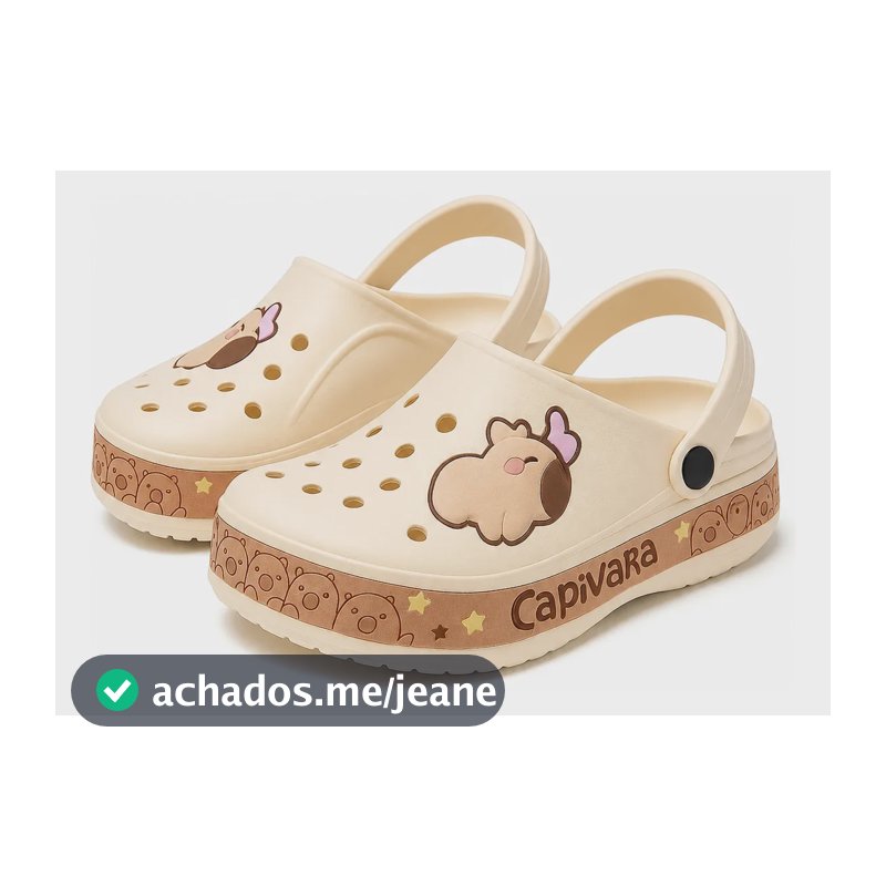 Sandália Chinelo Confortável Antiderrapante Mahayana Preta Bege Capivara 35/36