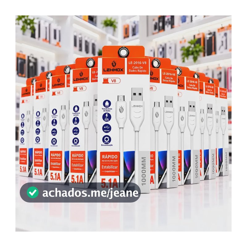 Kit 10 Cabos Carregador E Dados V8 Micro-usb Atacado Revenda Branco