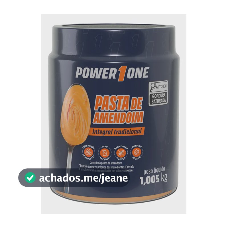 Pasta de Amendoim Integral Power 1 One Pote 1,005kg