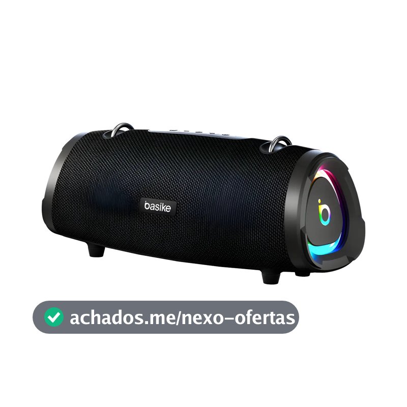 Caixa de Som Portátil Basike Ba-RAD133 de 160W, com Bluetooth e Bass Boost
