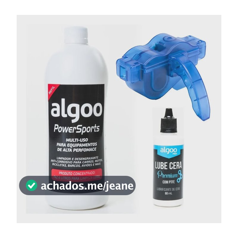 Kit De Limpeza Bike Corrente Desengraxante E Lube Cera Algoo