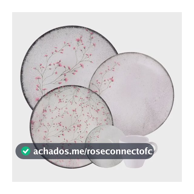 Aparelho de Jantar Tramontina Floralis Porcelana 20 peças