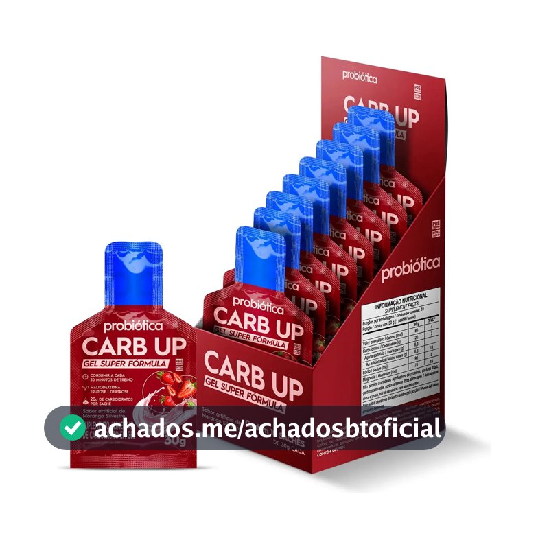 Whey protein Probiótica Carb up Super Fórmula em gel sabor Morango silvestre 10 un