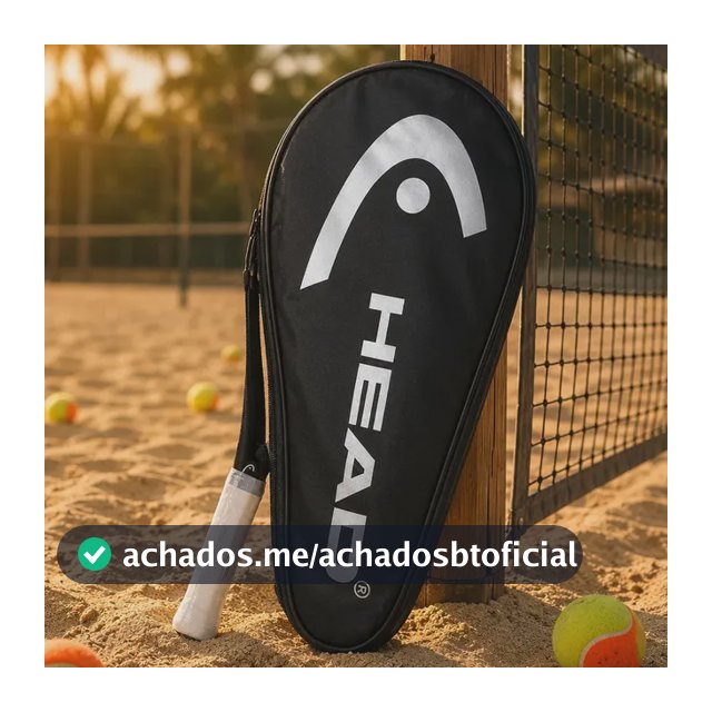Raqueteira Capa Bolsa Raquete Beach Tennis Head Com Alça Preto
