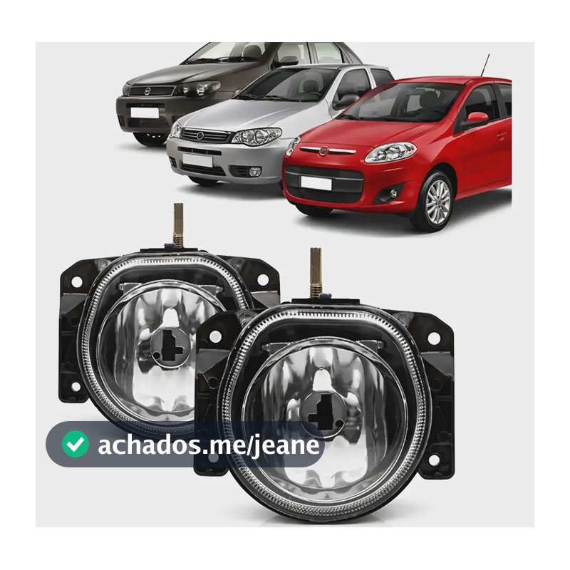 Par Farol De Milha Fiat Palio Stilo Idea 2001 A 2012 Vidro Transparente