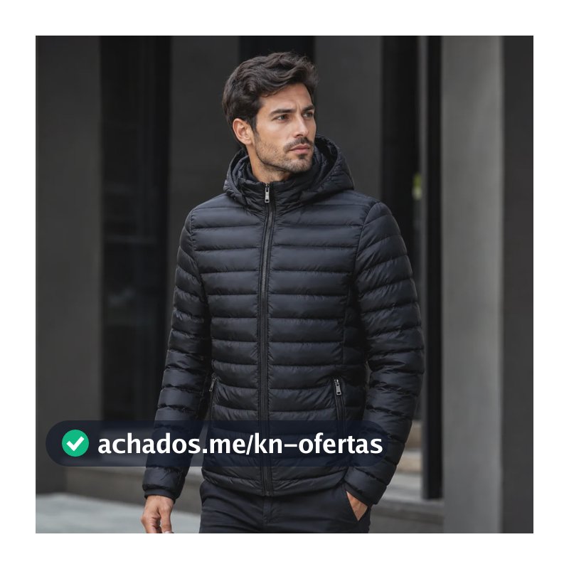 Jaqueta Masculina Puffer Corta Vento Bobojaco Blusa De Frio Preto M