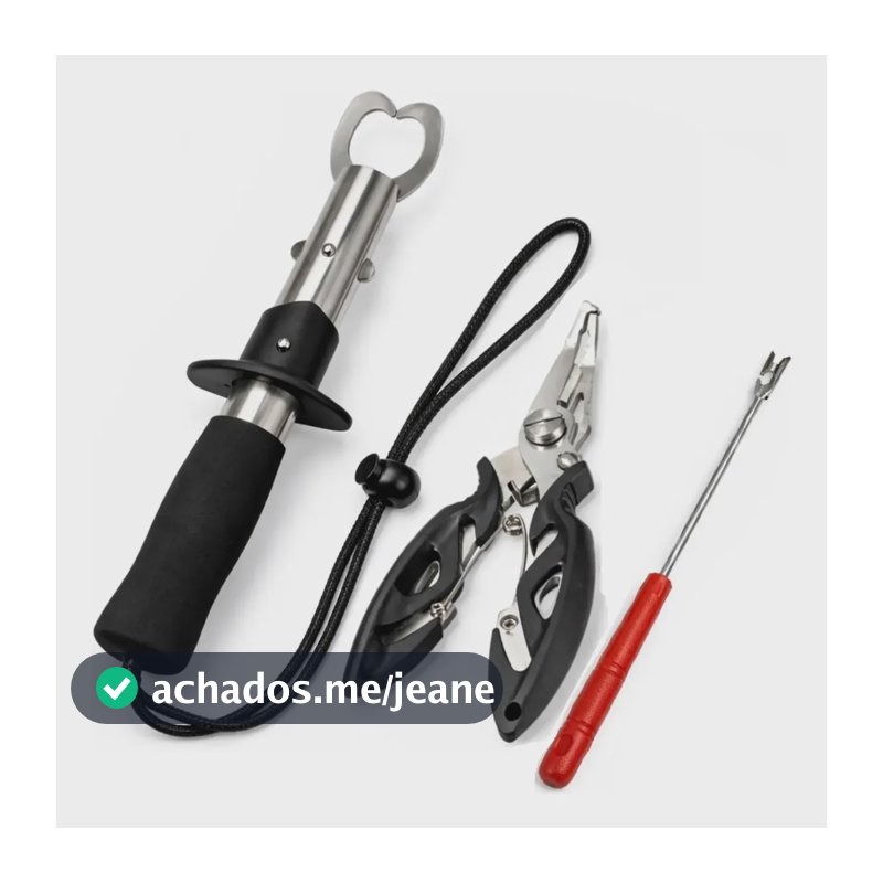 Kit C/2 Alicate Boga E Tesoura P/ Pesca E Saca Anzol
