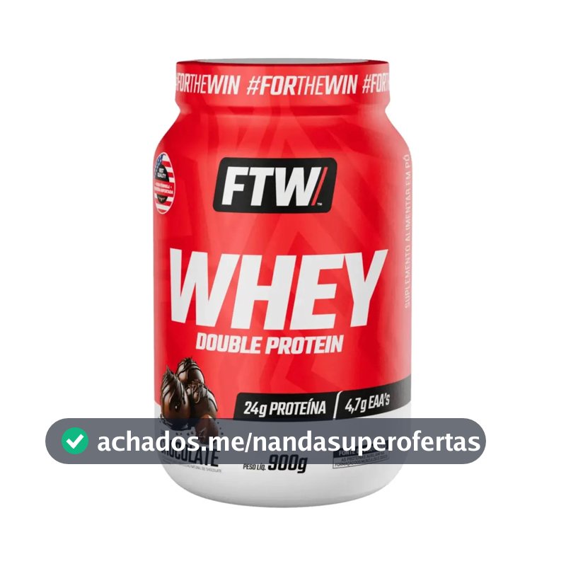 Whey Double Protein 900g Sabor Chocolate - FTW
