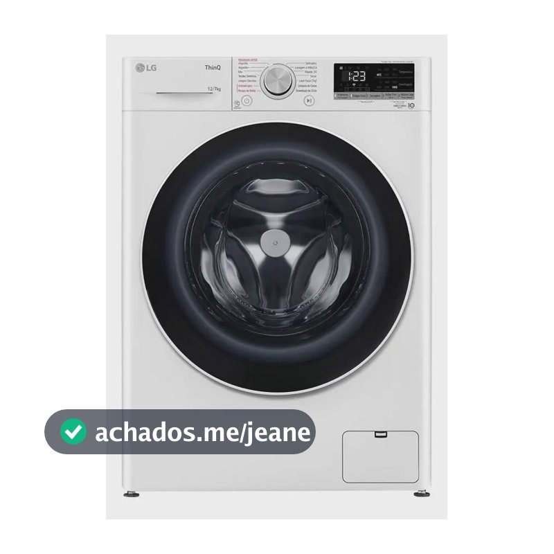 Lava e Seca LG Smart VC4 12kg Branca com Inteligência Artificial AIDD CV5012WC4A 220v