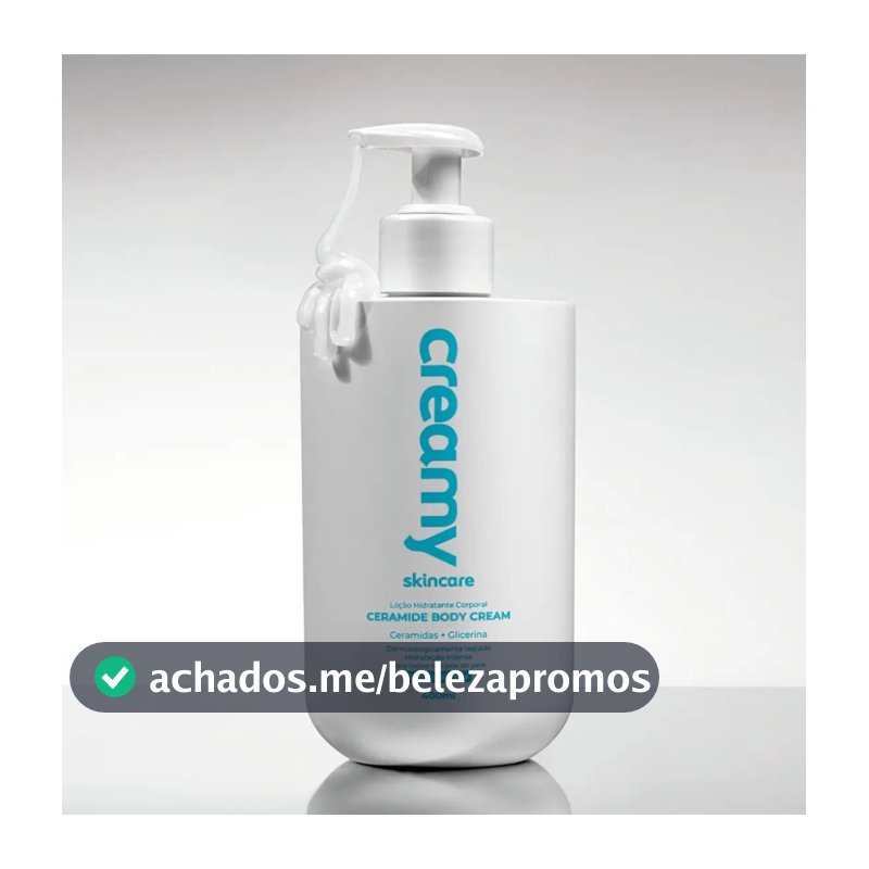 Creamy Skincare Ceramide 400ml | Aumento da Hidratação, Maciez, Firmeza da Pele, Rápida Absorção, Sem Fragrância e Hipoalergênico | Todos os Tipos de Pele