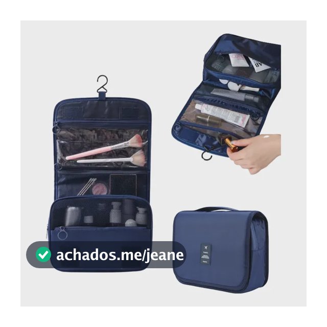 Necessaire Feminina Viagem Gancho Organizadora Mala Pendurar