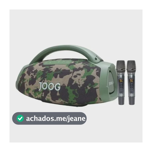 Caixa De Som One Hifi Jof01 200w 2 Microfones Camuflado Joog Verde-escuro Bivolt