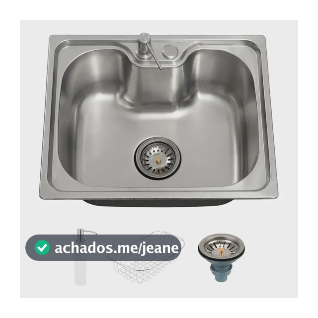 Cuba Gourmet para Cozinha Aço Inox 201 50x40cm Nawa Prata - Pingoo.casa