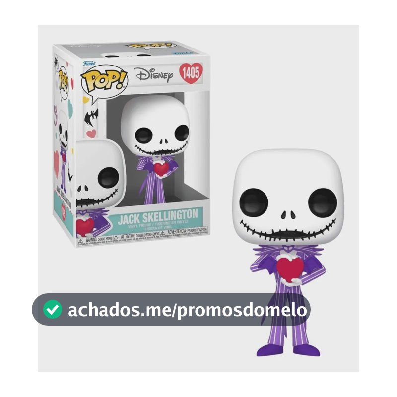 Boneco 12692 Pop! Disney Estranho Mundo De Jack - Jack Com Coração Funko