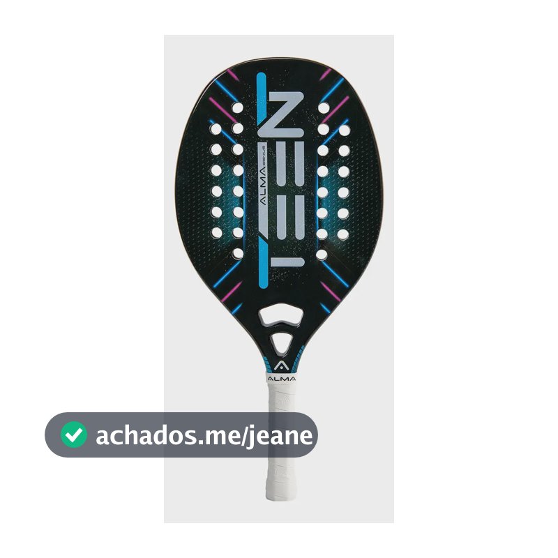 Raquete Beach Tennis Infantil 1k Teen Alma Preta Alma Genius