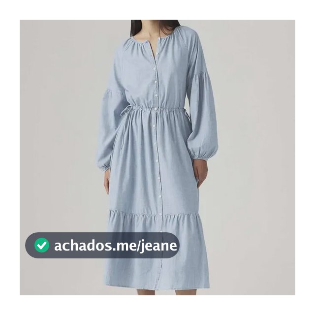 Vestido Jeans Levis Jolene Lavagem Média 001hs0001