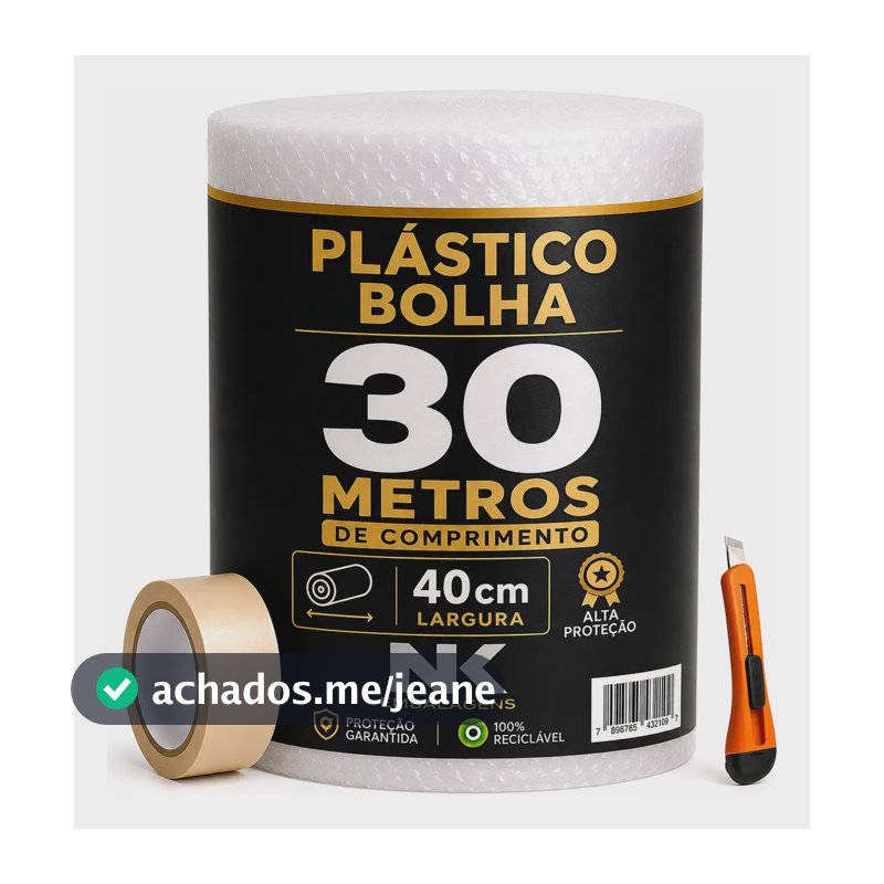 Plástico Bolha 40x30 Proteção Para Mudança E Transparente Transparente