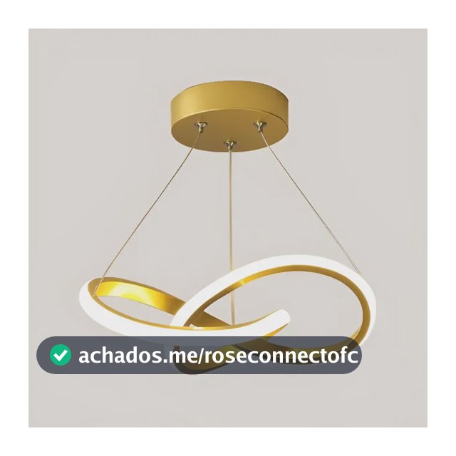 Lustre Pendente Moderna Led,luminaria Dourado Redondo Sala 127/220v Dourado