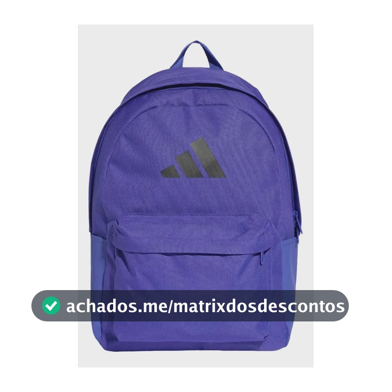 Mochila Classic 3 Bars Logo adidas Violeta-escuro Liso