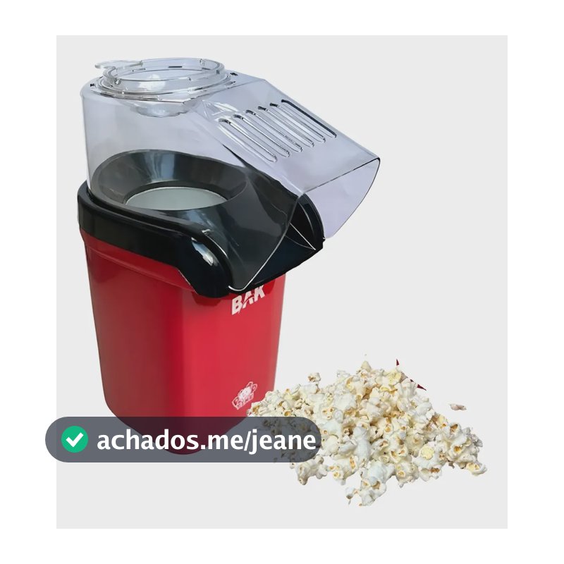 Pipoqueira Elétrica Saudável Bak Air Quente Para Pipoca Doce