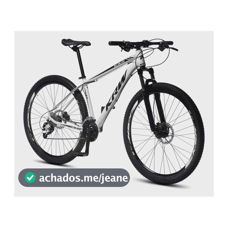 Bicicleta Aro 29 Krw Alumínio 24 Vel Freio A Disco X42 Cor: Branco/Preto Tamanho do Quadro: 19