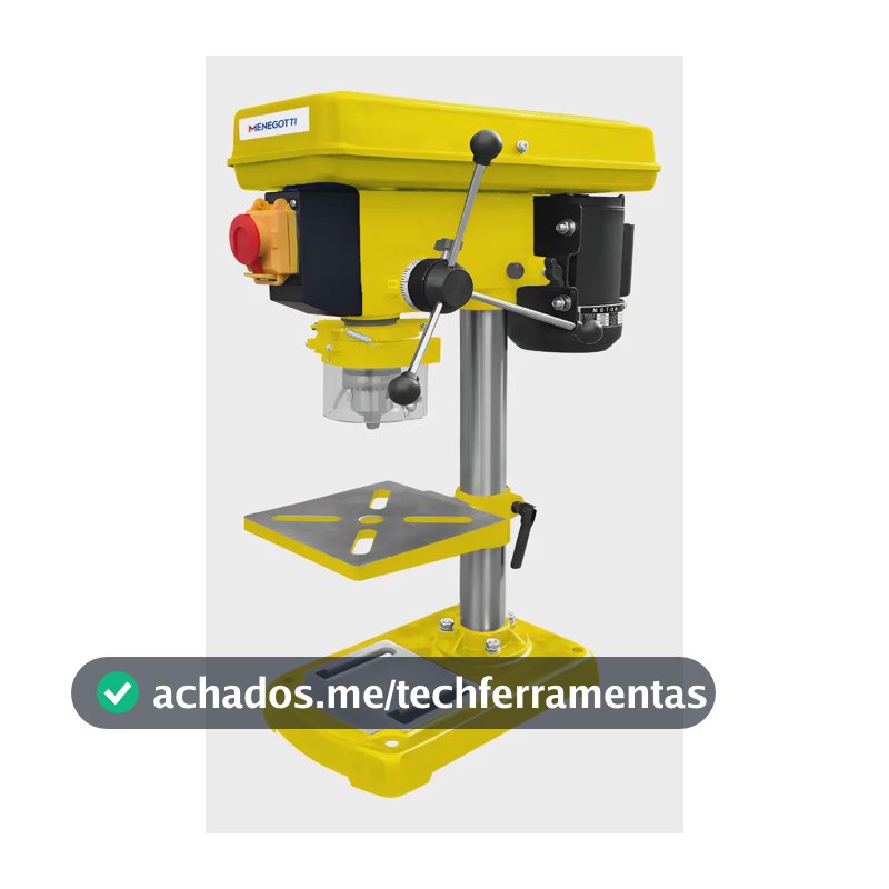 Furadeira De Bancada Mandril 5/8 500w Menegotti Mfb-16 Cor Amarelo