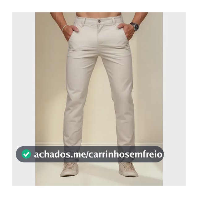 Calça Masculina Sport Fino Com Lycra Sarja Bolso Embutido