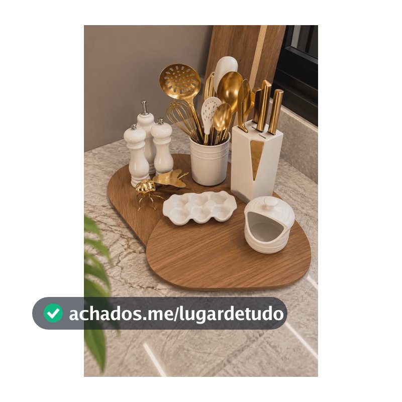 Kit 2 Bandejas Decorativas Orgânicas Freijó Mdf 15mm Mesa Freijó
