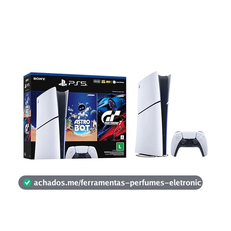 Console Playstation®5 Slim Digital - Pacote Astro Bot E Gran Turismo 7 - Branco