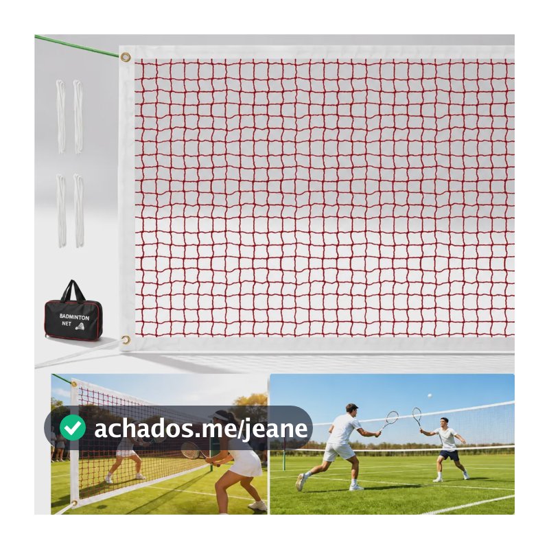 Rede De Badminton/tênis Portátil De 6.1x0.76m Com Bolsa