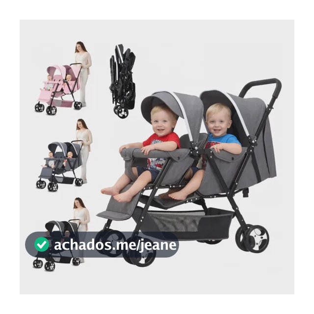 Carrinho Bebê Duplo,assento Dianteiro Traseiro,reclináv,3cor