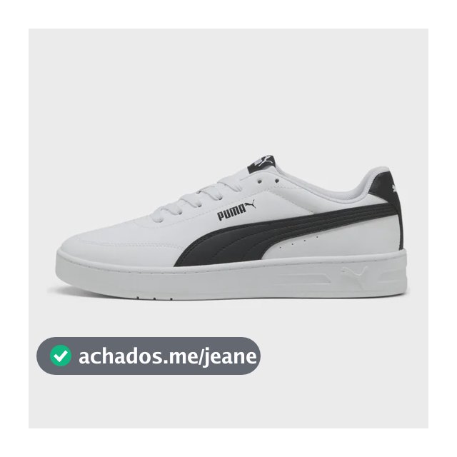 Tênis Court Classic Clean Bdp Puma Branco E Preto 40 Br