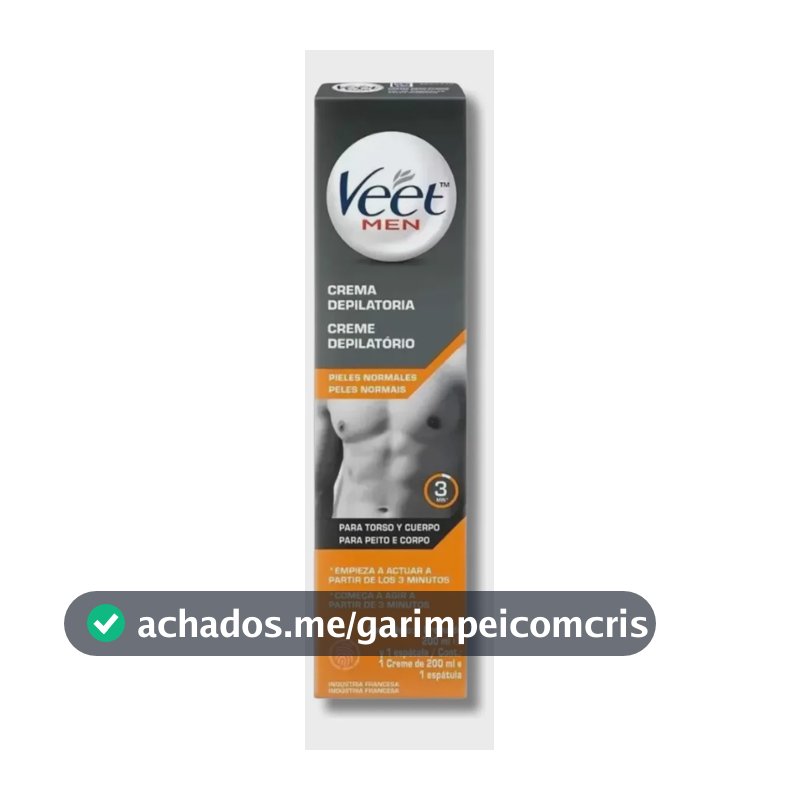 Creme Depilatório Veet Men Pele Normal 200ml